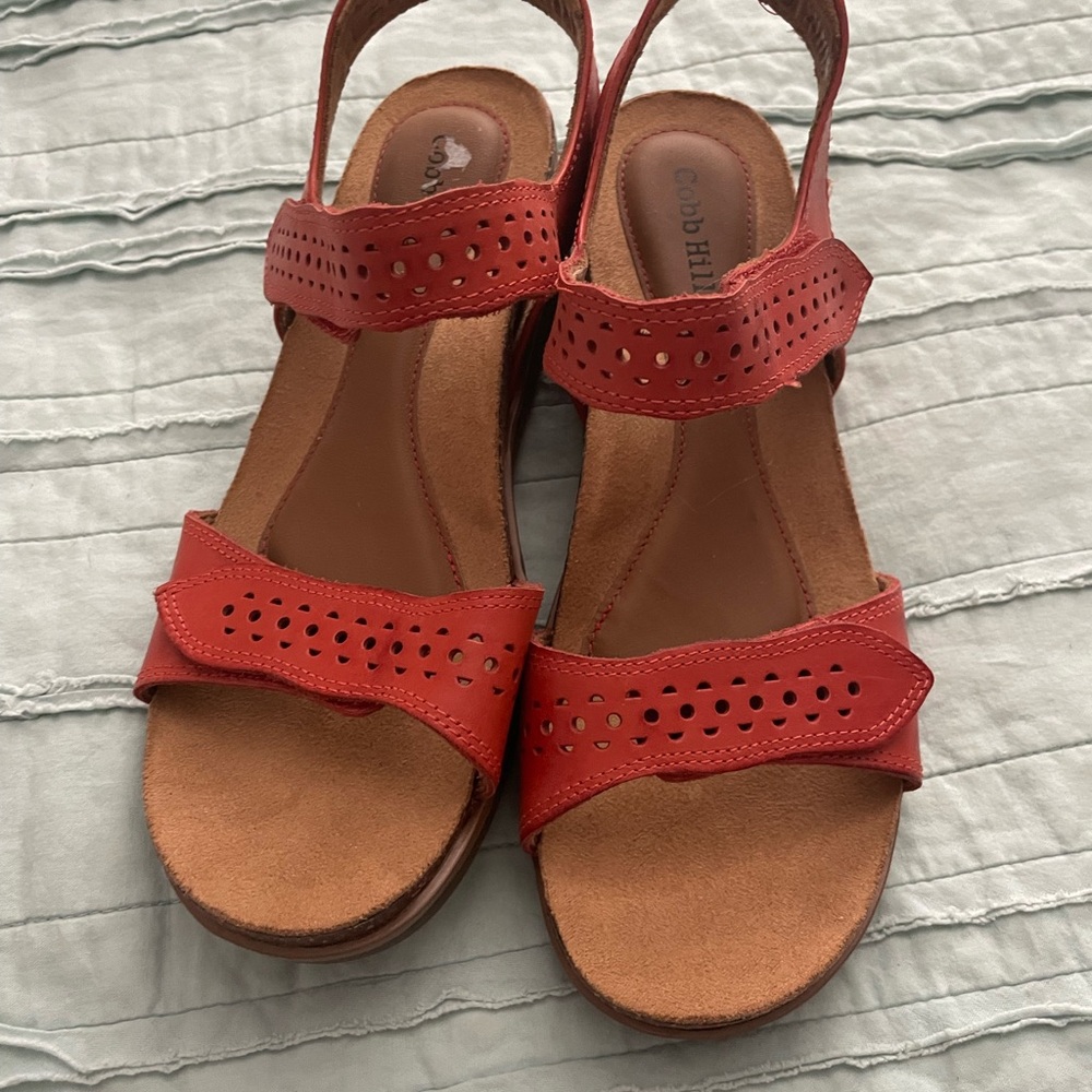 Cobb Hill by New Balance Orange Sandals with Adjustable Straps